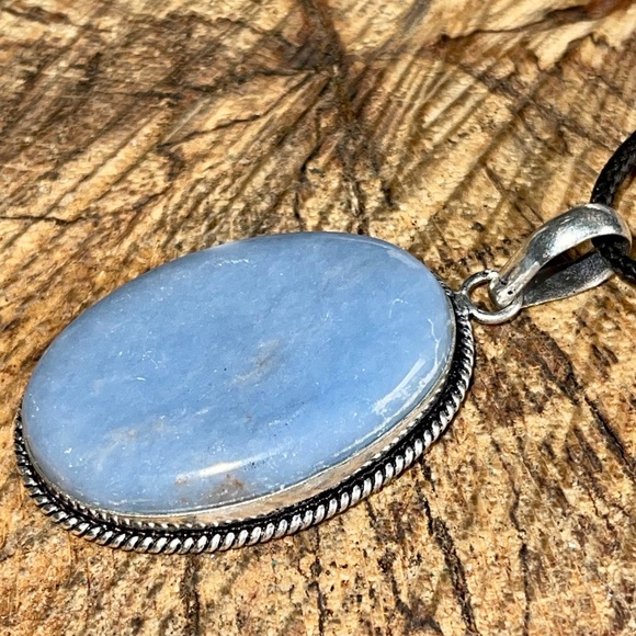 Blue Anhydrite Pendant 2 1/4” - Picture 6 of 9